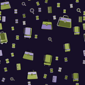Pattern of briefcases, suitcases, and documents