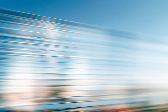 Abstract Layered Glass Edges with Blue Light and Shallow Depth of Field Background
