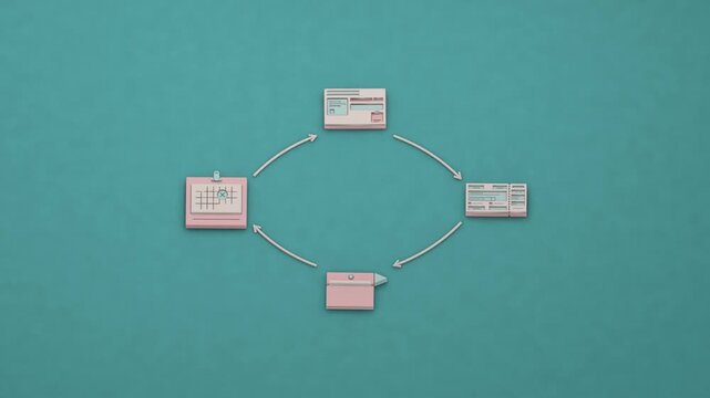 Accrual reconciliation traces a chargeback variance back to the original expense, matches the receipt, and posts an adjusting journal entry. Flat 3D style.