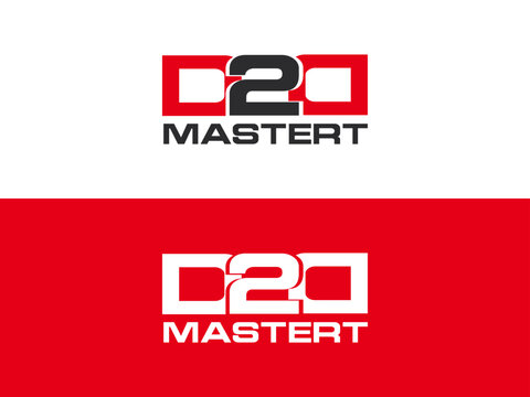 Geometric logo featuring the numbers zero and two vector illustration