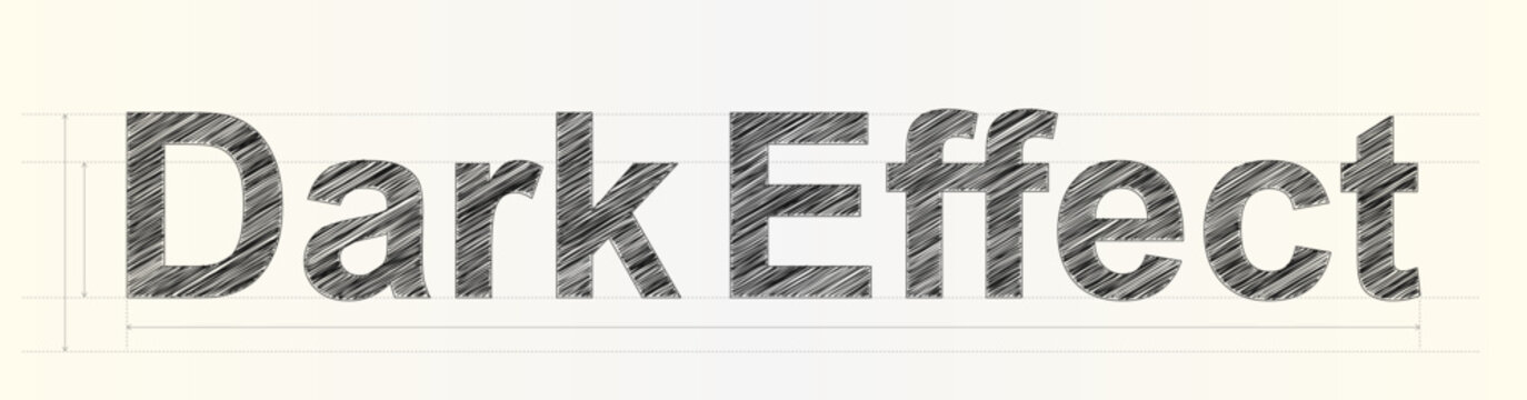Creative text design featuring the words Dark Effect written in a unique artistic scribble style