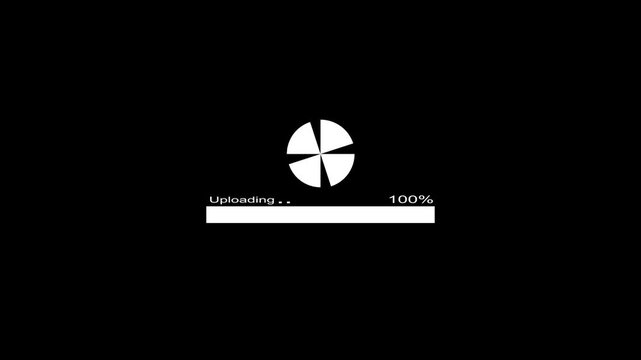 Upload animation with progress bar and smooth progress indicator. Ideal for websites, apps, software, UI/UX and digital interfaces.