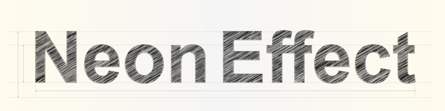 Creative text effect featuring a stylized hand drawn pencil scribble texture for modern graphic design projects