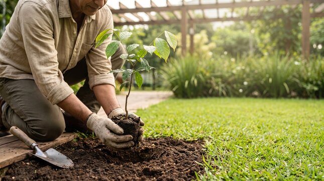 Dia da &Aacute;rvore celebrando o plantio de uma muda nativa brasileira como s&iacute;mbolo de preserva&ccedil;&atilde;o ambiental, esperan&ccedil;a e futuro sustent&aacute;vel