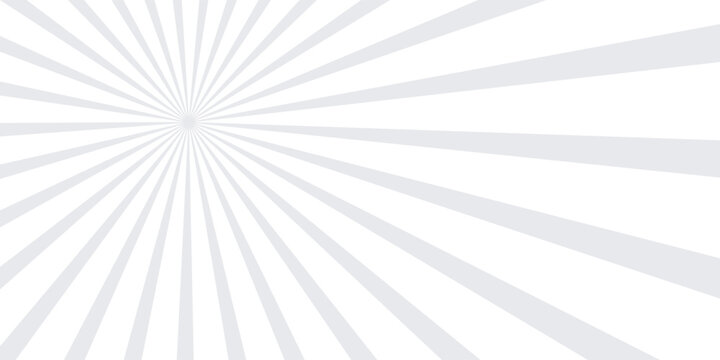 sunburst pattern white and gray design. Vintage sunrays illustration swirl line. sun beam vector banner design pop art comic burst gradient concept pattern.