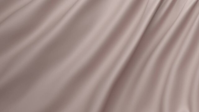 Nude fabric 3d animation with pastel silk satin cloth cascading in smooth liquid wave motion elegant wavy texture abstract soft background refined textile draping subtle curves serene luxurious design