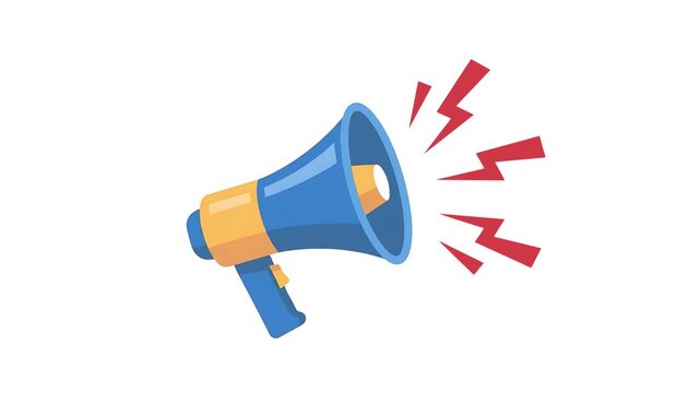 Digital marketing sound effect icon animation. product promotion, marketing alert, advertising, digital campaign, social media