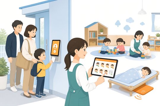 Nursery digital check in system and attendance dashboard for childcare staff