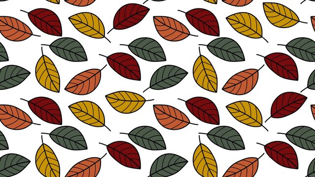Colorful Autumn Leaf Seamless Pattern