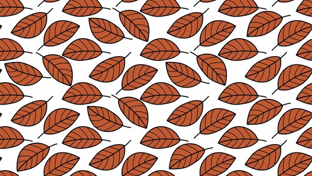 Seamless Brown Leaf Pattern Vector