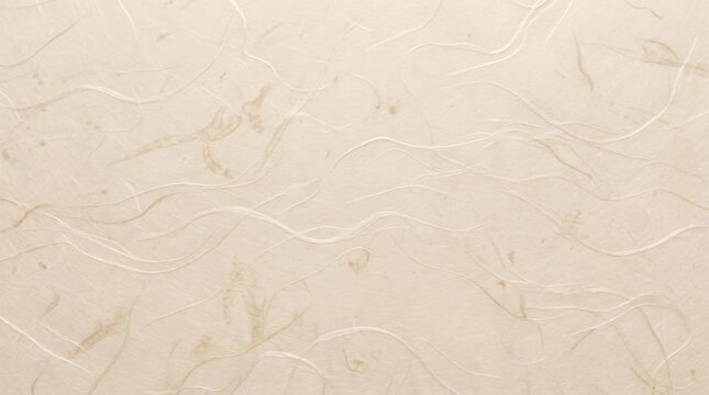 Traditional hanji paper texture with natural organic fibers offers a delicate beige background for Asian craft and invitation card design.