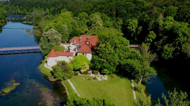 Krka River and Otocec Castle - Said to have been built in the 13th century, around 1252, Otocec Castle sits on a small island in the middle of the Krka River and is the only water castle in Slovenia