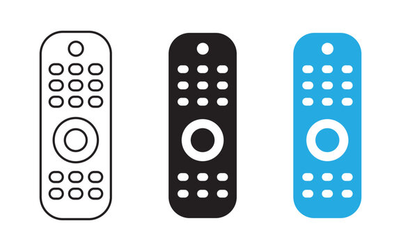 Remote Control Icon Collection with Button Layouts