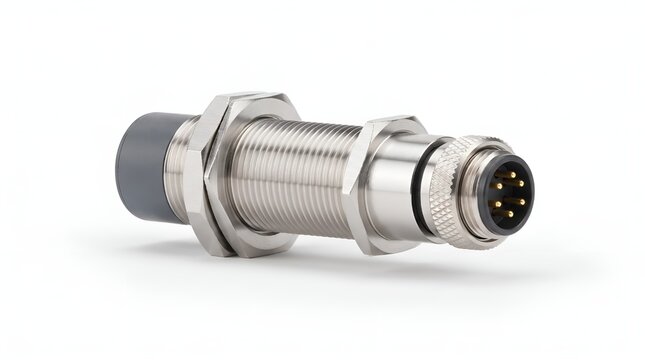 Industrial inductive proximity sensor with M12 connector.
