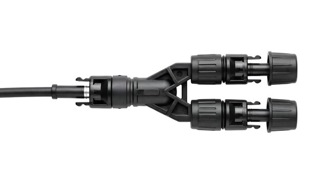 Solar Panel Y Branch Connector Cable for Photovoltaic Systems.