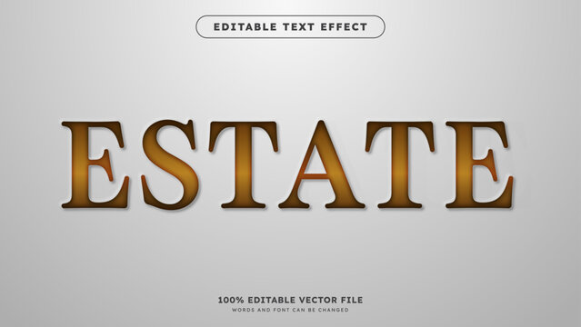 Editable text effect Luxury gold elegant gold emboss style