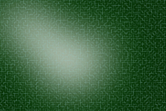 Pixel art smiley face on green grid background