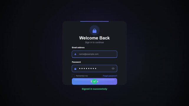 Web Design Login Form Interface Template with User Account, Navigation Menu, Buttons, Icons, Website UI Elements, Mobile and Computer Layout, Vector Business Technology Illustration