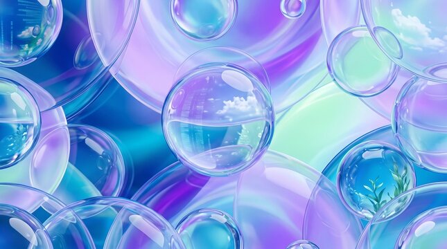 Bubbly frutiger aero wallpaper