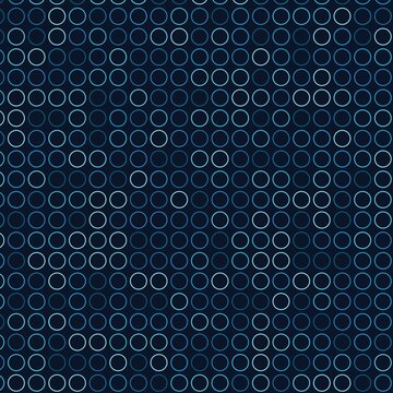 A vibrant grid of multicolored circular dots arranged on a solid black background. Each colorful circle features a subtle inner ring, creating a repetitive geometric pattern.
