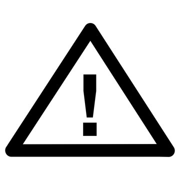 Warning Triangle with Exclamation Mark Caution and Safety Icon