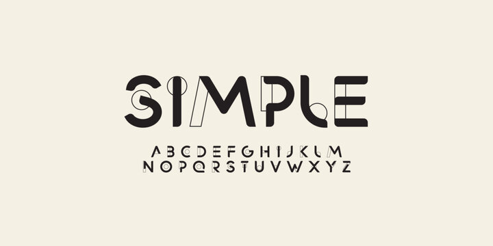 Geometric simple font cutting edge letters outline art contour alphabet. Minimalistic futuristic typographic for modern architecture logo, abstract monogram, hud scifi text, techno space lettering.
