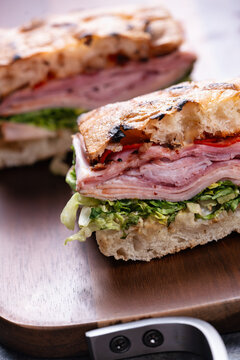cold cut pork italian sandwich