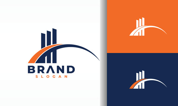 Three Vertical Lines and a Curved Line Logo