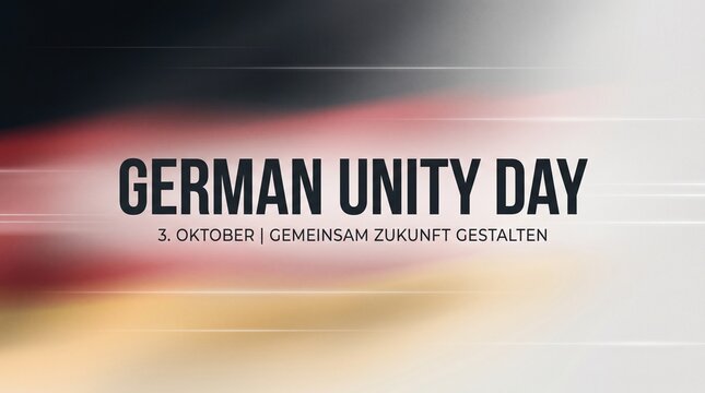German Unity Day background with blurred flag colors. October 3 national holiday banner. Abstract motion blur of Germany flag.