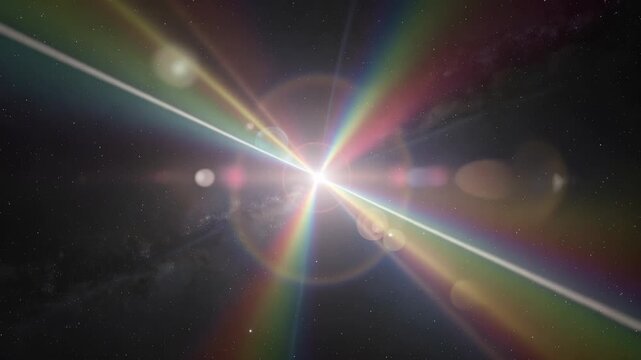 Vibrant cosmic rays illuminating the universe revealing hidden celestial beauty and radiant space lights