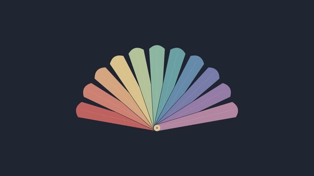 Vibrant Spectrum Fan Shape Motion Graphic