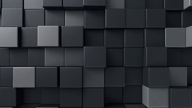 Cube Pattern Background with 3D Abstract Black Geometric shapes