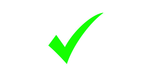 Vibrant green tick mark graphic symbolizing correctness and completion. © Naqeeb