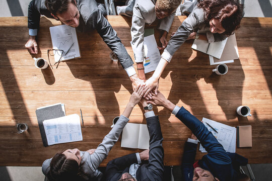 Teamwork unity meeting collaboration success