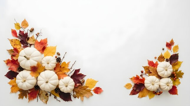 Autumn floral arrangements with dried flowers and pampas grass against a clean white background perfect for fall events