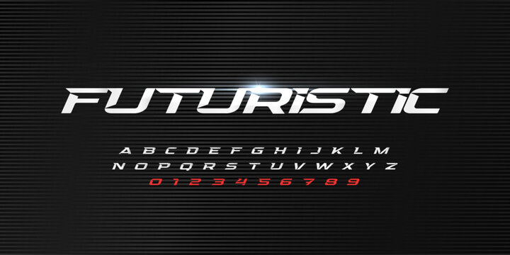 Futuristic dynamic letters and numbers set. Drive alphabet, dynamic font, wind type for modern sport logo, motion headline and action lettering. Vector typographic design