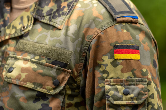 Flag of Germany on a German soldier uniform