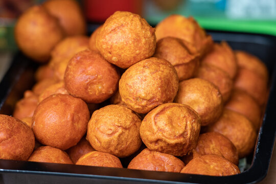 Puff-puff, traditional snack made of fried dough and eaten across West Africa