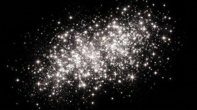White sparkling star cluster