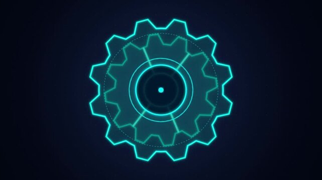 Futuristic gear mechanism rotating seamless loop motion background