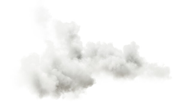 Calmness white clouds mass cutout on transparent backgrounds 3d illustrations png file