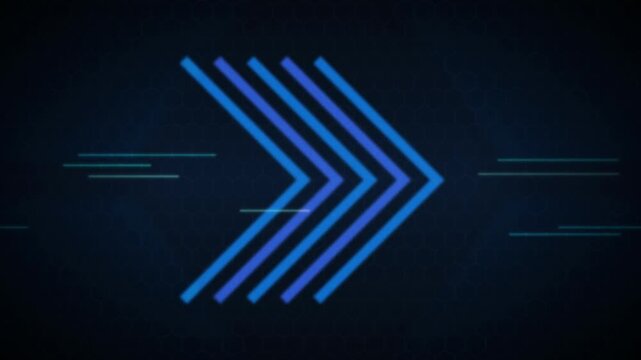 Chevron arrows glowing sequence seamless loop motion background