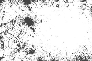 Fototapeta premium Grungy textured background with cracked surface and dark splatters during a rough distressed overlay