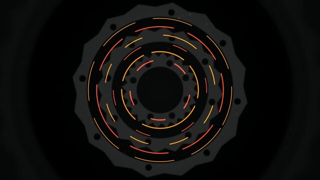Concentric gears rotating seamless loop motion background