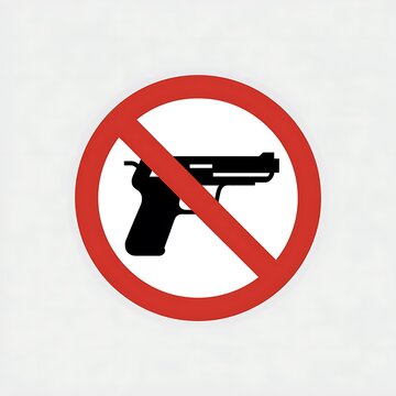 No guns sign prohibited symbol icon
