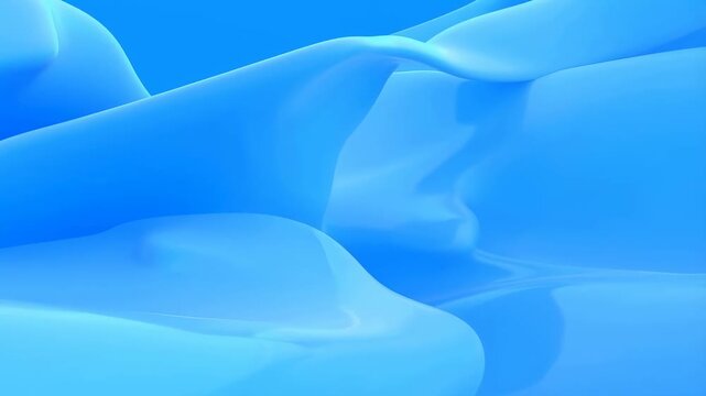 Blue abstract forms flow across a smooth gradient field. Website hero, title sequence, and wellness media.