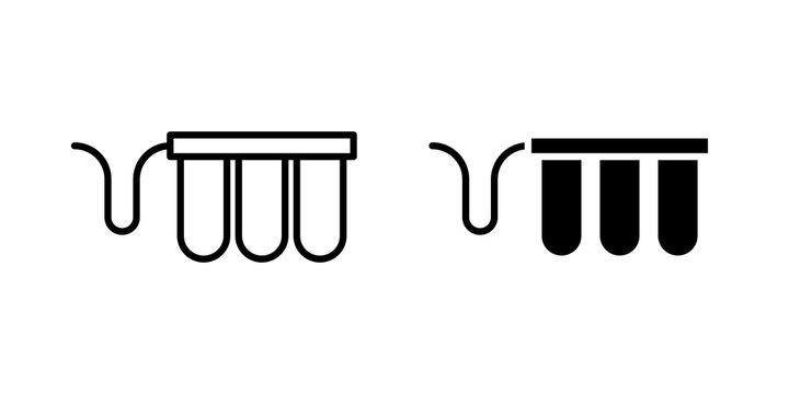 Water filtration icon flat outline in black
