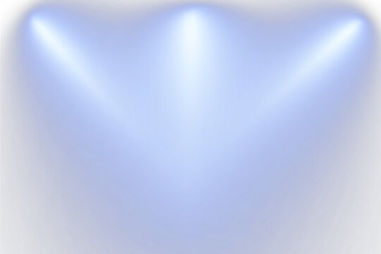 Blue stage spotlights with bright luminous beams. Cool light rays effect for concert, theater, nightclub and presentation background.
