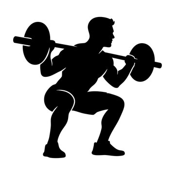 silhouette vector Fitness bodybuilder