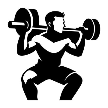 silhouette vector Fitness bodybuilder